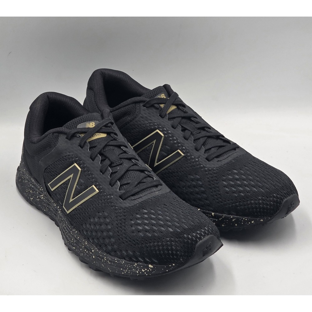 New Balance Fresh Foam Arishi V2 Womens 8B Black Gold Running Walking Shoes WARI